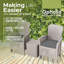 Marjo Plastic 3-Person Seating Group with Cushions-1019500968