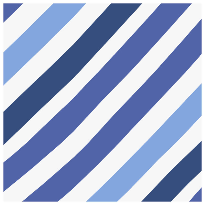 Couvertures bleues à rayures diagonales, L 50 po x H 60 po