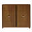 Fluted Hollowed Out Westover Cabinet with 2 Outlet Holes, Buffet Cabinet with Storage, Brown-1301184403