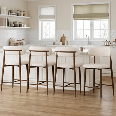 Ensemble de 4 tabourets de bar modernes et rembourrés Modern