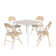33.8'' Square Portable Folding Table with 4 Chairs