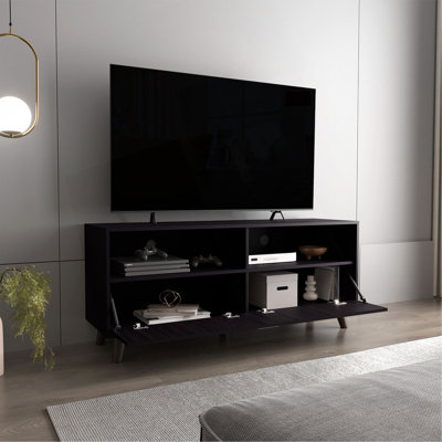 Meuble télé, 1 porte, 2 tablettes