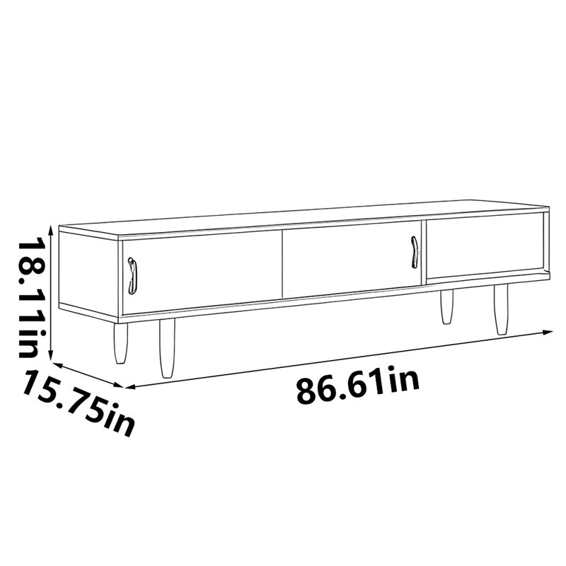 Meuble télé moderne et classique, 86.61"