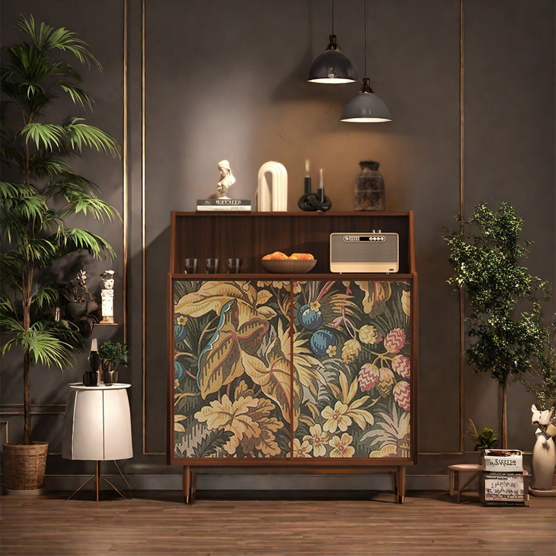 Armoire à deux portes en pin avec rangement