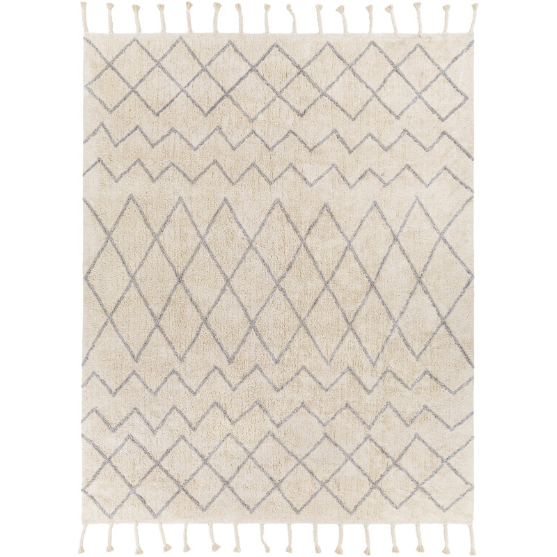 Clematite Cotton Moroccan Indoor Rug, Rectangle 8' x 10'