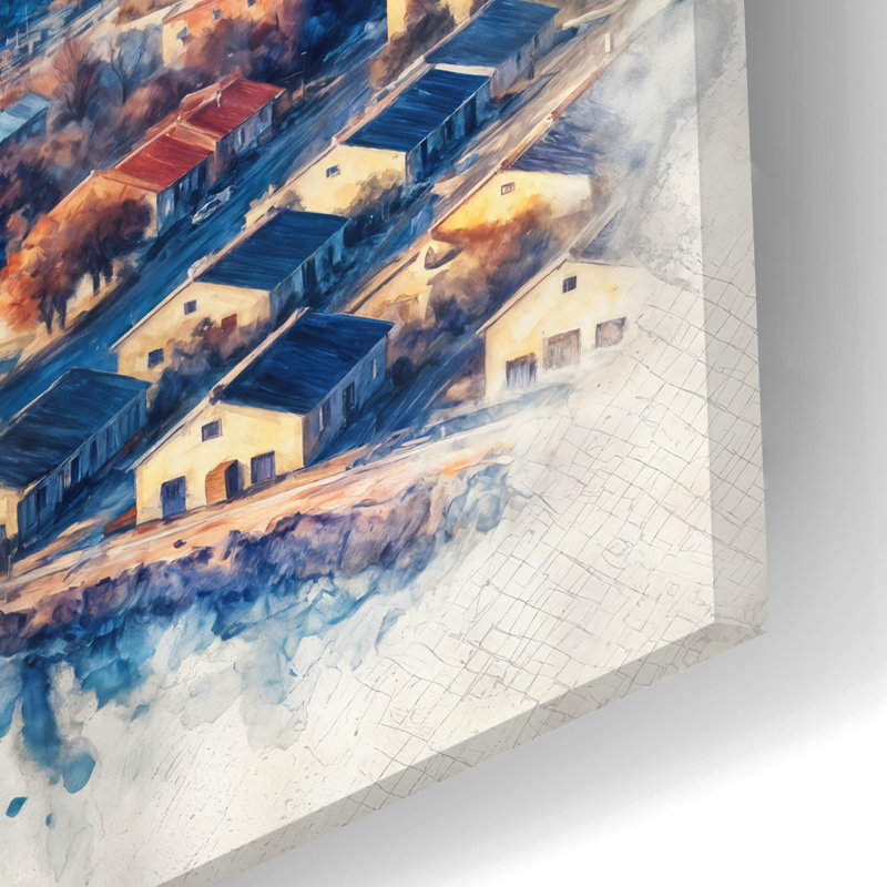 «San Diego Watercolor» par Rey Klimt, art mural en verre acrylique, H 12 po x l 24 po