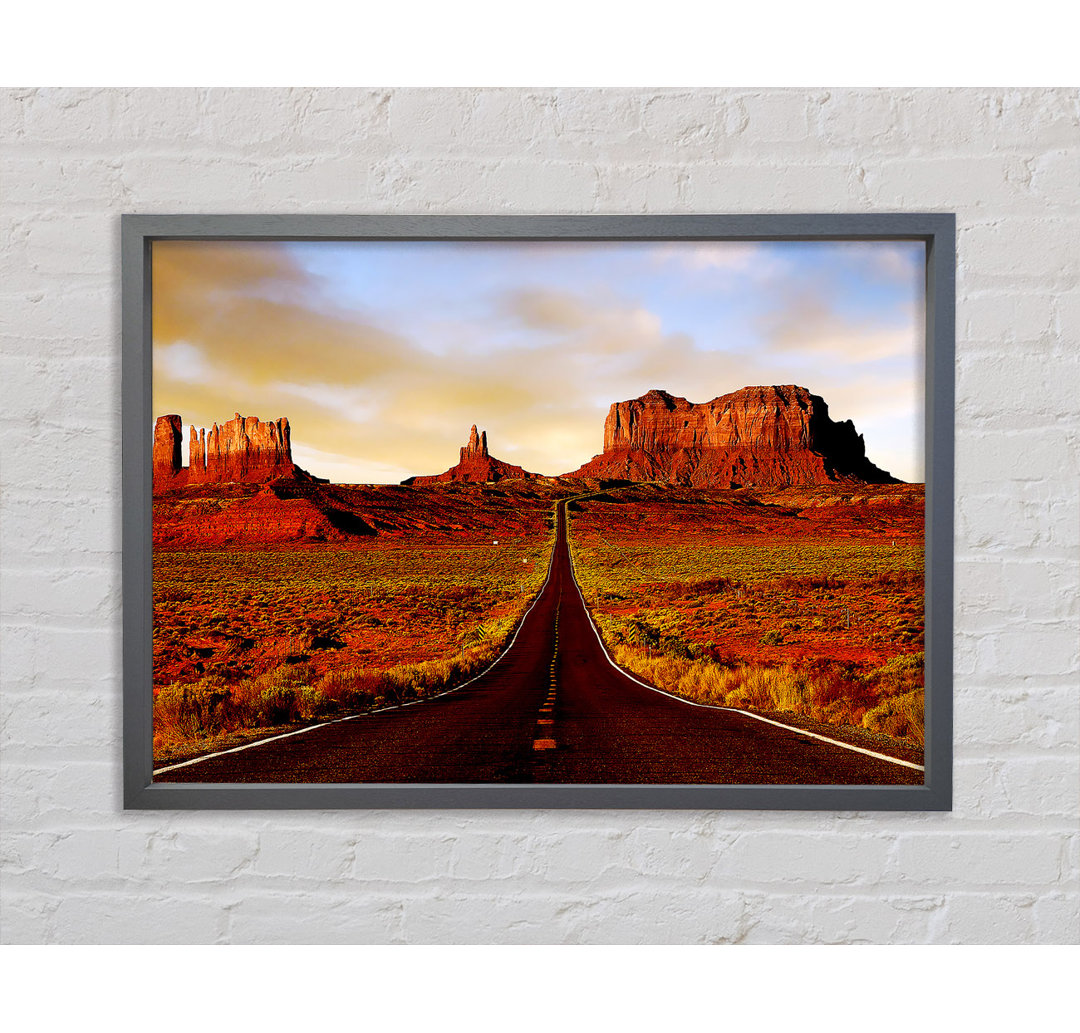 The Road To Monument Valley - Einzelne Bilderrahmen Kunstdrucke auf Leinwand