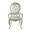 Ensemble de 2 chaises avec accoudoirs en tissu et finition champagne Bemment