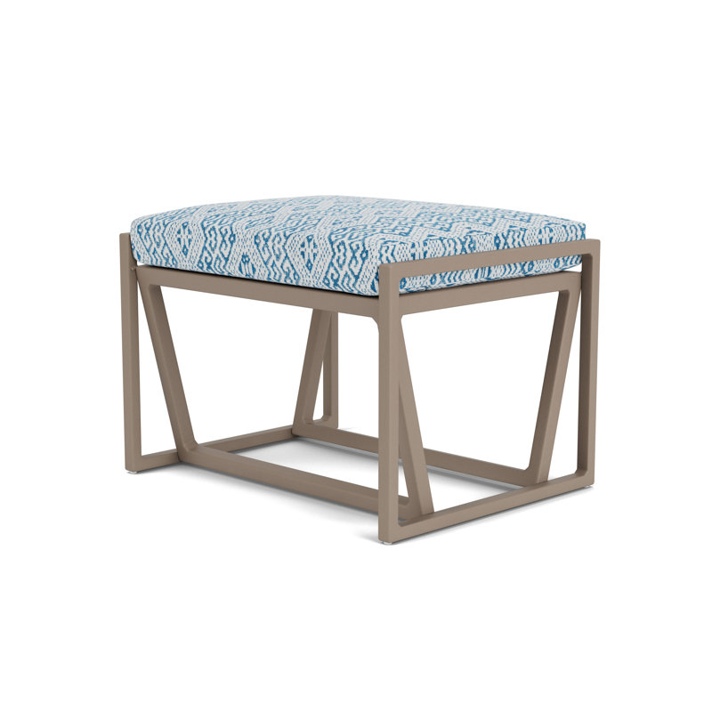 Summit Outdoor Ottoman, French Beige, Aman Capri