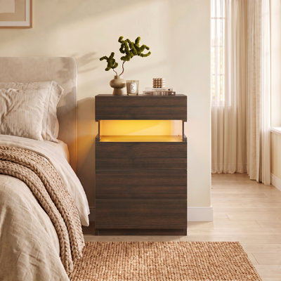 Table de chevet moderne en noyer