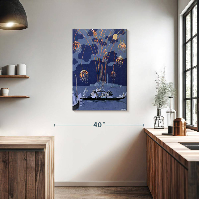 Fireworks In Venice 1924, 36" H x 24" W