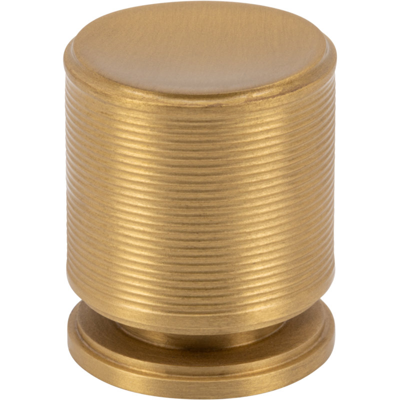 Vibe 1" Diameter Cylindrical Knob, Satin Brass