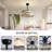 Industrial Rattan Cage Ceiling Fan - Adjustable Boom, 6-Speed & Reversible Airflow for Year-Round Comfort