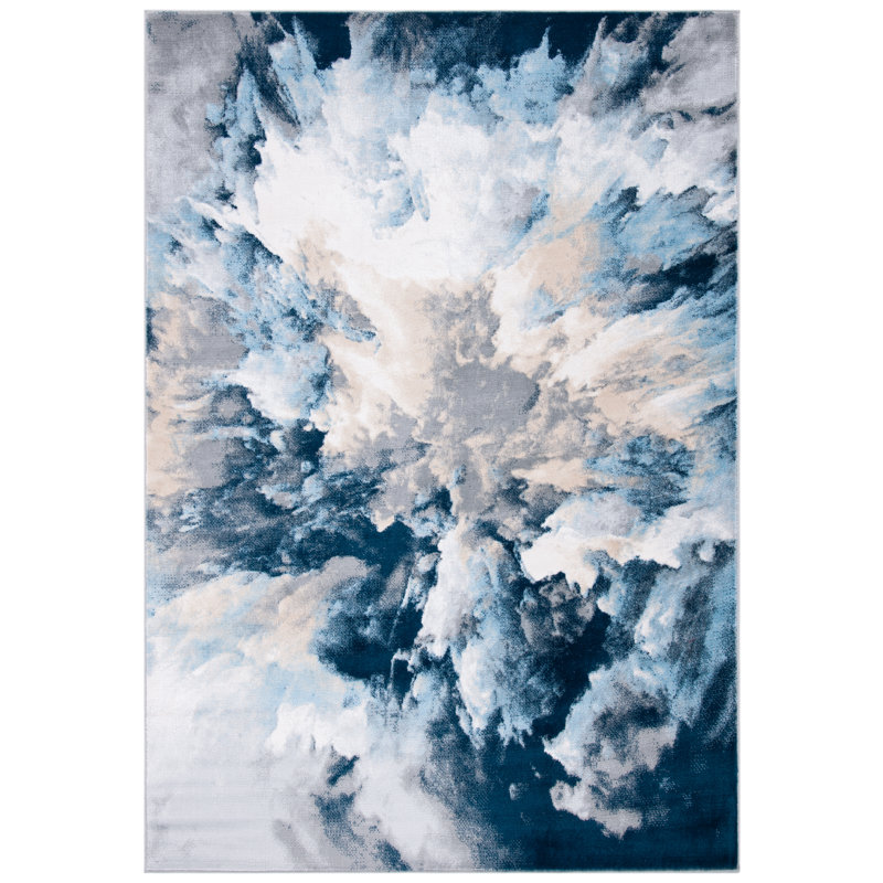 Estol Performance Abstract Rug, Rectangle 5'5" x 7'7"