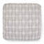 Pouf carré en coton tissé à la main bleu clair et blanc de 18 po Noreen