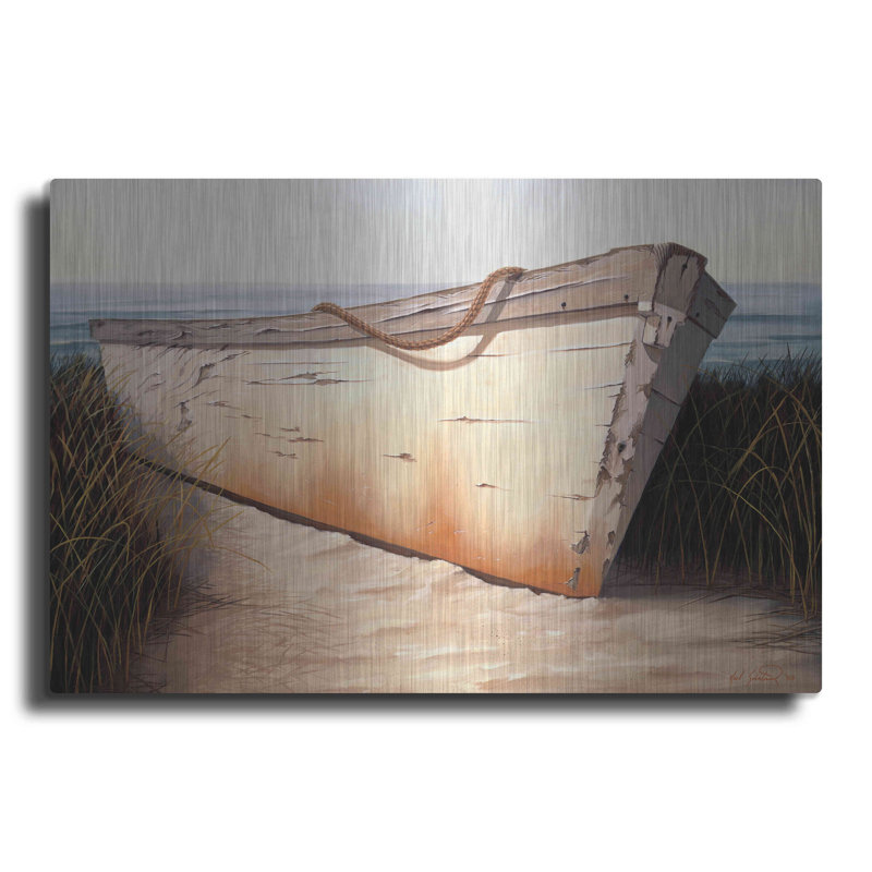 "Bateau blanc" par Karl Soderlund, H 16 po x l 24 po