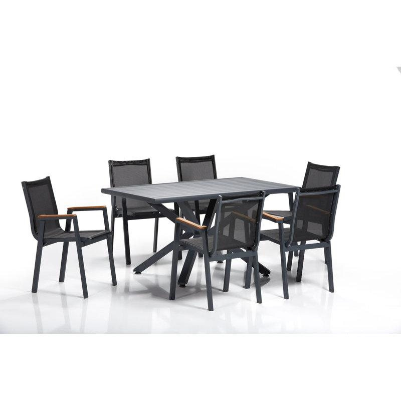 Gunaras 6 - Person Dining Set, Grey 