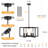 5/6/7 - Light Farmhouse Geometric Candle-Style Square / Rectangle Lantern Chandelier-2139938898-2126568595