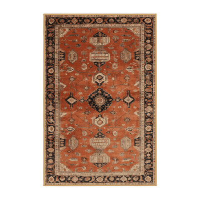 Machine Washable Persian Brown Area Rug