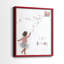 «Girl Flying Kite» - reproduction encadrée de qualité supérieure - prête à être accrochée - aucun clou requis - aucun clou requis-781308689-781308693