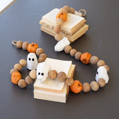 Guirlande Kalalou Halloween avec citrouilles et fantômes H 3,5 po