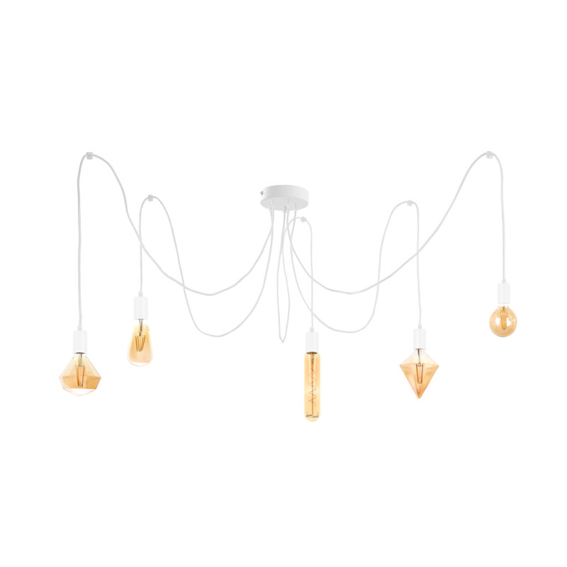 Hoyt 5 - Light Unique/Statement Pendant, White