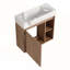 Meuble-lavabo mural de 24 po avec lavabo en céramique blanche et porte à fermeture en douceur, conception écologique et durable-996767777-996767779