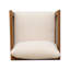 Fauteuil club d'extérieur, bois d'acacia et PVC-coated polyester