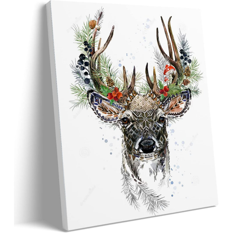 «Merry Christamas», peinture sur toile sans cadre