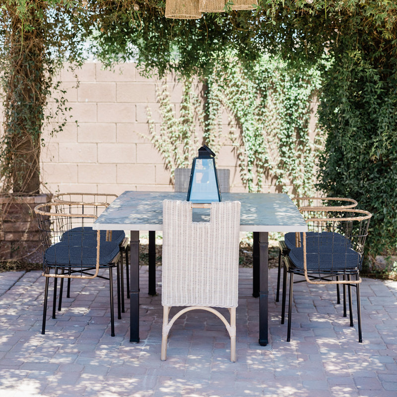 Outdoor Chair Seat Cushion, 20" W x 19" D, Navy