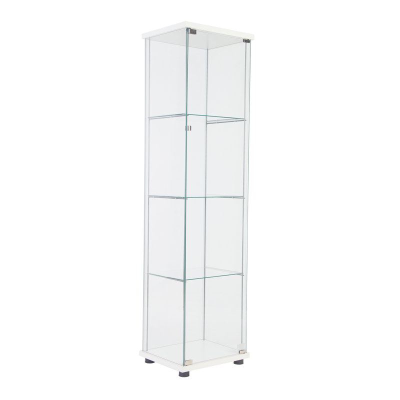 Vitrine en verre, vitrine avec 4 tablettes