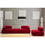 Élégant canapé 1 place rouge de 37,4 po x 37,4 po x 29,5 po | Structure en bois de hêtre et en carton, tissu 100% polyester | 28 dossier en mousse, accoudoirs amovibles, nettoyage à sec | Parfait pour les hôtels et les espaces de divertissement, conception personnalisable-392721384-429877782