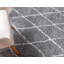 Tapis à poils longs couleur cendré Walshville-273320052