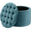 Repose-pieds rond avec rangement en velours Alvin-52039696