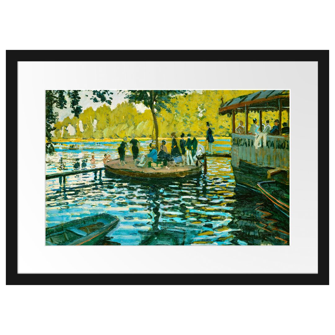 Gerahmter Kunstdruck Bathers in La Grenouillère von Claude Monet