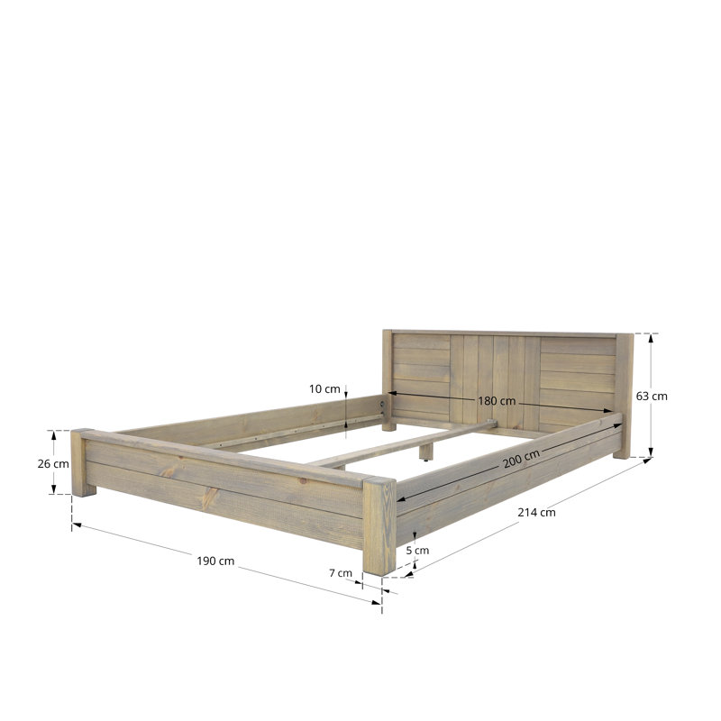 Patson Solid Wood Bed, Super King (6')
