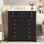 Meuble-lavabo de 30 po, noir, lavabo en céramique, structure en bois massif, 2 tiroirs d'extension, charnières, planches, rangement spacieux, design rétro, poignées exquises, glissade lisse, meuble-lavabo noir de 30,83 po avec portes