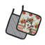 Black and White Alaskan Malamute Vegetables Pair of Pot Holders-119851699