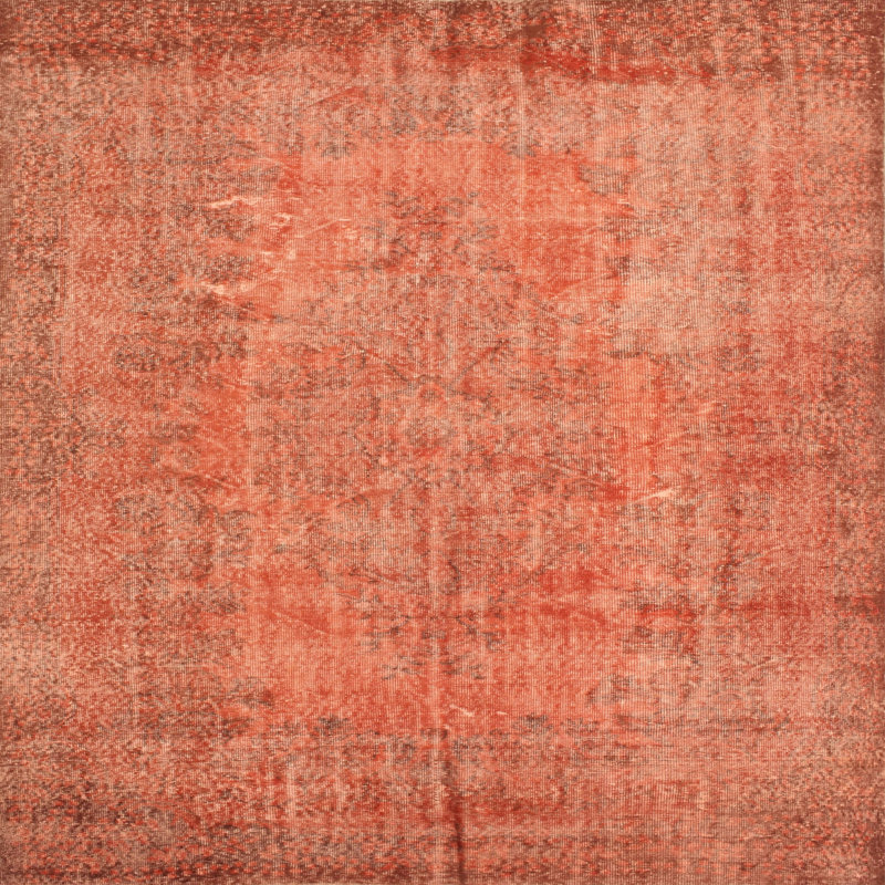 Tapis de zone rouge contemporaine, Carré 5 pi