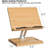 Adjustable Book Stand For Reading, 360 Degree Book Holder Hands Free With Phone Holder Slot And File Organizer, Foldable Desktop Riser For Laptop, Recipe, Textbook,Cookbook Stand