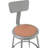 Backed Adjustable Height Ergonomic Industrial Stool Footring