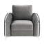 Chaise de salon en velours gris avec coussins en mousse D16 de configuration classique: coussin