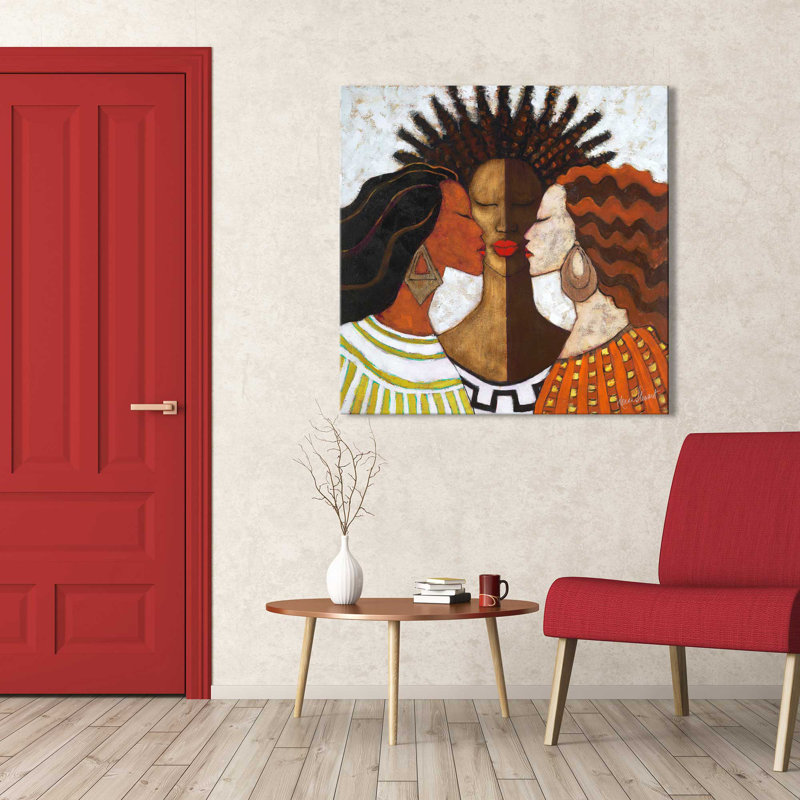 Chaque femme par Monica Stewart - Peinture, Toile tendue, H 28 po x l 28 po x P 1,5 po