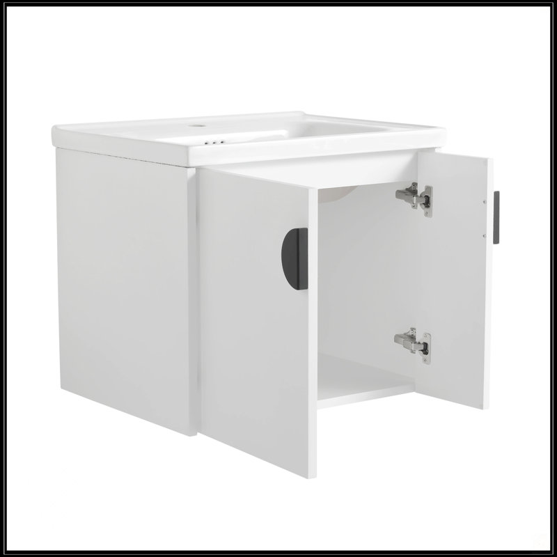 Meuble-lavabo 24 po avec lavabo, 24", Blanc
