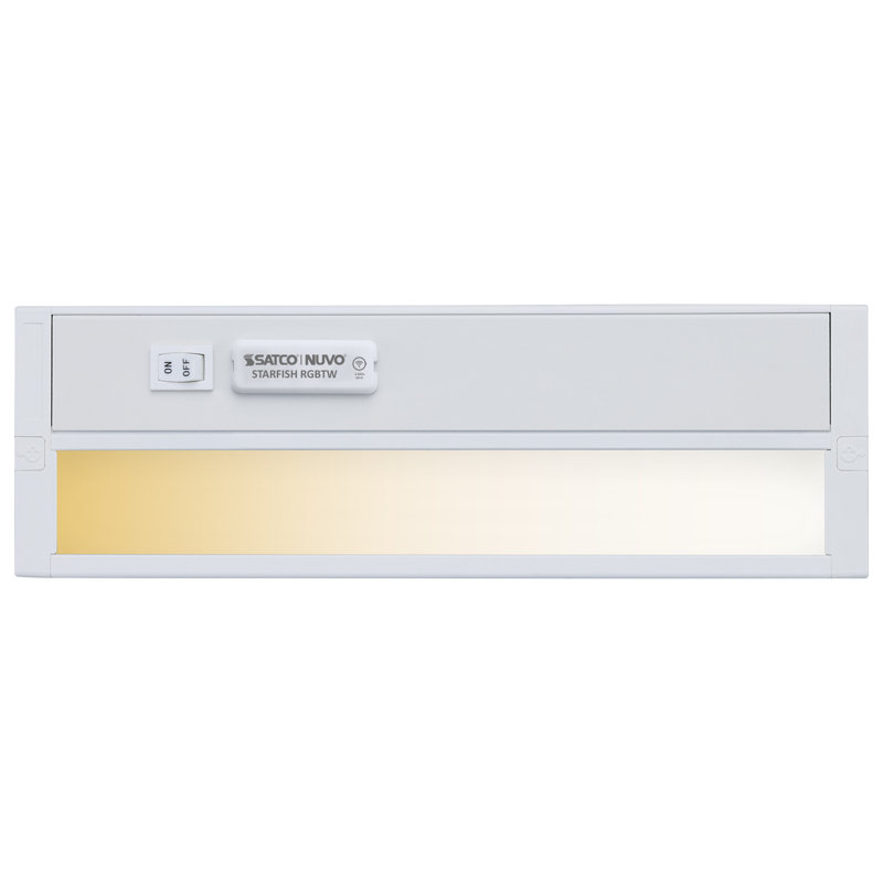 Étoile de mer DEL 11 po SMART RVB et blanc réglable sous l'armoire, finition blanche