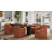 Anna Modern Vegan Leather Upholstered Solid Wood Dining Arm Chair in Saddle Brown-1320983945