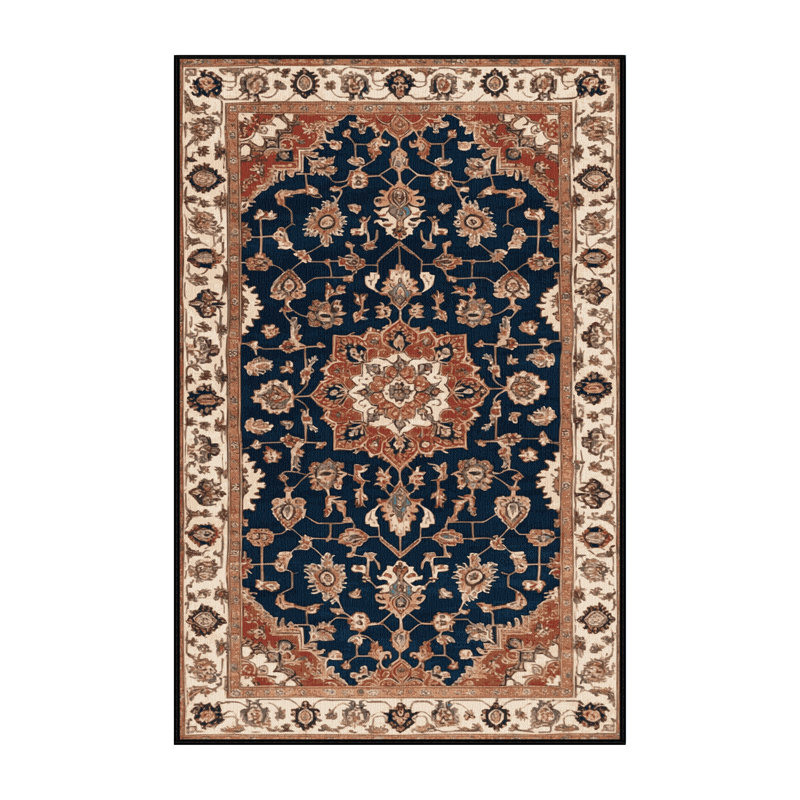 Machine Washable Persian Brown Area Rug, Rectangle 3' x 5'