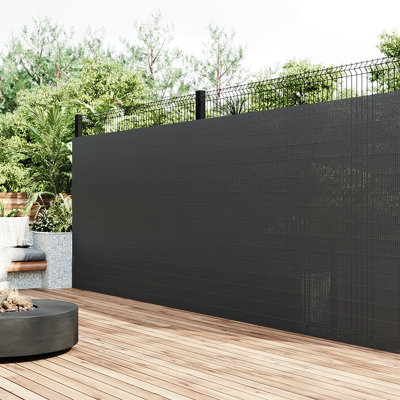500cm W x 100cm D Foldable PVC Privacy Screen Outdoor Fence