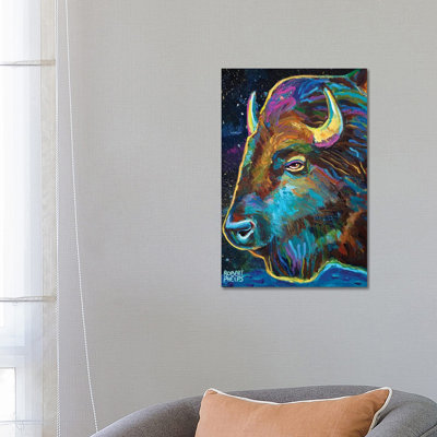 Galactic Buffalo by Robert Phelps - Painting on Canvas