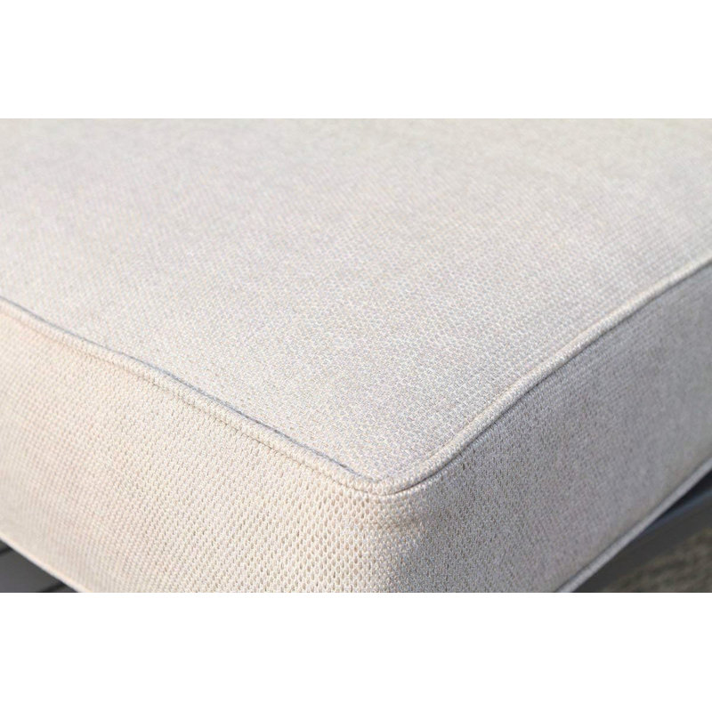 Repose-pieds d'extérieur avec coussin entièrement assemblé
